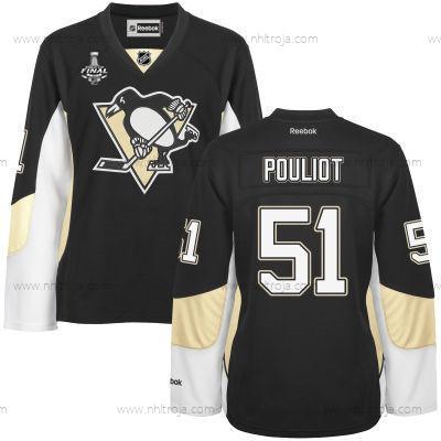 Herrar WoPittsburgh Penguins #51 Derrick Pouliot Svart Team Color 2017 Stanley Cup NHL Finals Patch Tröjor