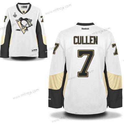 Herrar WoPittsburgh Penguins #7 Matt Cullen Vit Road 2017 Stanley Cup NHL Finals Patch Tröjor