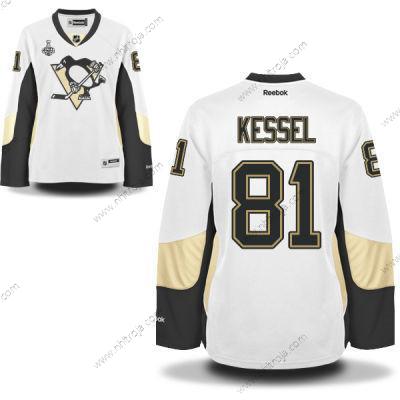 Herrar WoPittsburgh Penguins #81 Phil Kessel Vit Road 2017 Stanley Cup NHL Finals Patch Tröjor