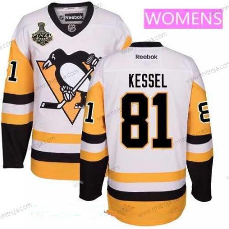 Herrar WoPittsburgh Penguins #81 Phil Kessel Vit Tredje tröjan 2017 Stanley Cup Finals Patch Stitched NHL Reebok Hockey Tröjor