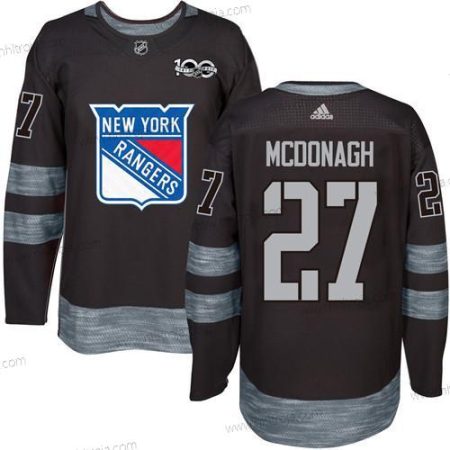 Herrar York New York Rangers #27 Ryan Mcdonagh Svart 1917-2017 100th Jubileum Stitched NHL Tröjor