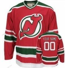 New Jersey Devils Skräddarsydda Röd With Grön Tröjor