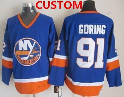 New York Islanders Skräddarsydda Blå Retro CCM Tröjor