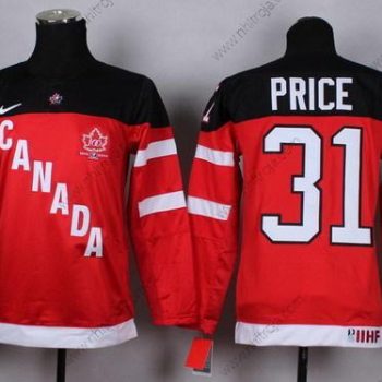 Nike Barn 2014/15 Team Kanada #31 Carey Price Röd 100th Tröjor