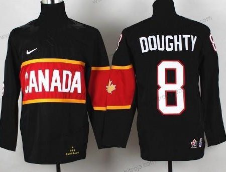 Nike Barn 2014 Olympics Kanada #8 Drew Doughty Svart Tröjor