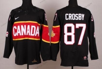 Nike Barn 2014 Olympics Kanada #87 Sidney Crosby Svart Tröjor