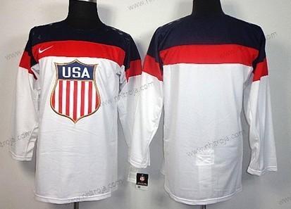 Nike Barn Skräddarsydda 2014 Olympics USA Vit Tröjor