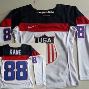 Nike Dam 2014 Olympics USA #88 Patrick Kane Vit Tröjor