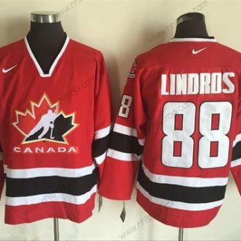 Nike Herrar 2002 Team Kanada #88 Eric Lindros Röd Olympic Retro Stitched Hockey Tröjor