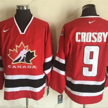 Nike Herrar 2002 Team Kanada #9 Sidney Crosby Röd Olympic Retro Stitched Hockey Tröjor