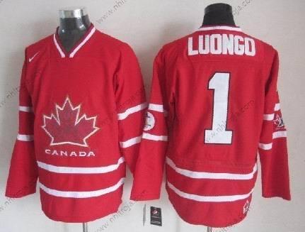 Nike Herrar 2010 Olympics Kanada #1 Roberto Luongo Röd Tröjor