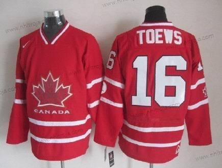 Nike Herrar 2010 Olympics Kanada #16 Jonathan Toews Röd Tröjor