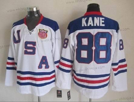 Nike Herrar 2010 Olympics USA #88 Patrick Kane Vit Tröjor