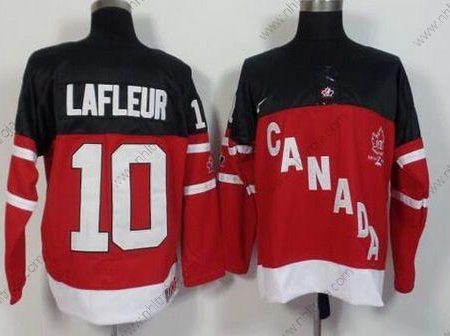 Nike Herrar 2014/15 Team Kanada #10 Guy Lafleur Retired Player Röd 100th Jubileum Tröjor