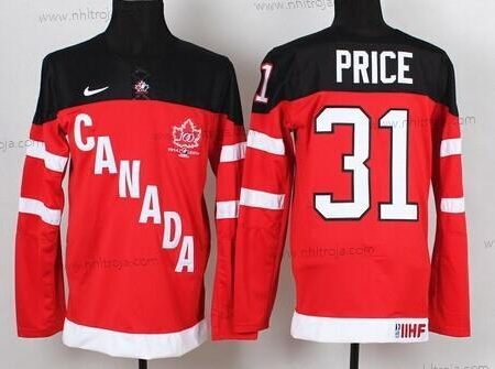 Nike Herrar 2014/15 Team Kanada #31 Carey Price Röd 100th Tröjor