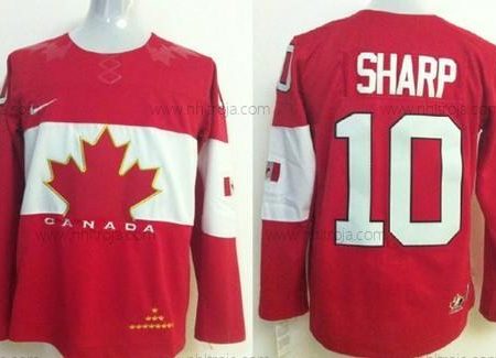 Nike Herrar 2014 Olympics Kanada #10 Patrick Sharp Röd Tröjor