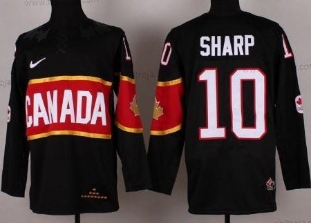 Nike Herrar 2014 Olympics Kanada #10 Patrick Sharp Svart Tröjor