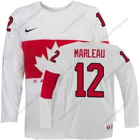 Nike Herrar 2014 Olympics Kanada #12 Patrick Marleau Vit Tröjor