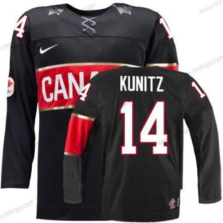 Nike Herrar 2014 Olympics Kanada #14 Chris Kunitz Svart Tröjor