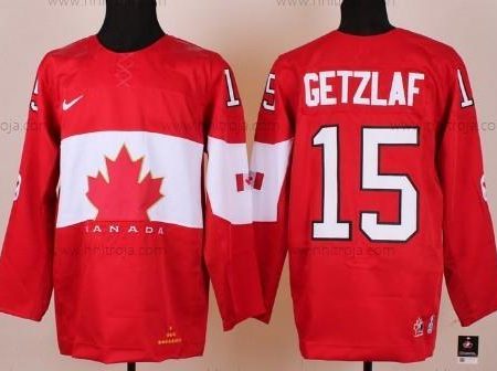 Nike Herrar 2014 Olympics Kanada #15 Ryan Getzlaf Röd Tröjor