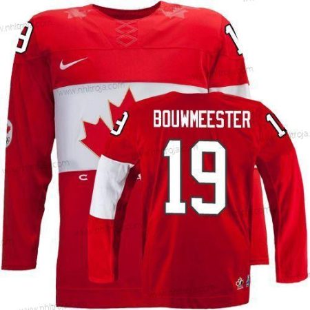 Nike Herrar 2014 Olympics Kanada #19 Jay Bouwmeester Röd Tröjor