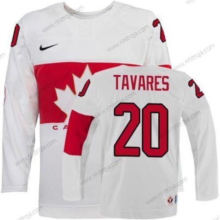 Nike Herrar 2014 Olympics Kanada #20 John Tavares Vit Tröjor