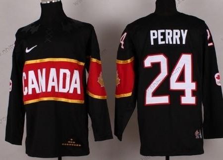 Nike Herrar 2014 Olympics Kanada #24 Corey Perry Svart Tröjor