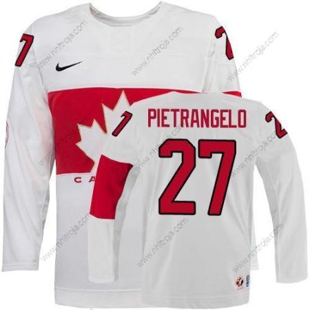 Nike Herrar 2014 Olympics Kanada #27 Alex Pietrangelo Vit Tröjor