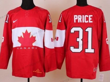 Nike Herrar 2014 Olympics Kanada #31 Carey Price Röd Tröjor