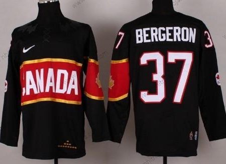 Nike Herrar 2014 Olympics Kanada #37 Patrice Bergeron Svart Tröjor