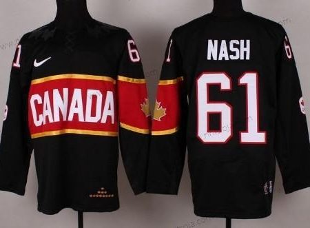 Nike Herrar 2014 Olympics Kanada #61 Rick Nash Svart Tröjor