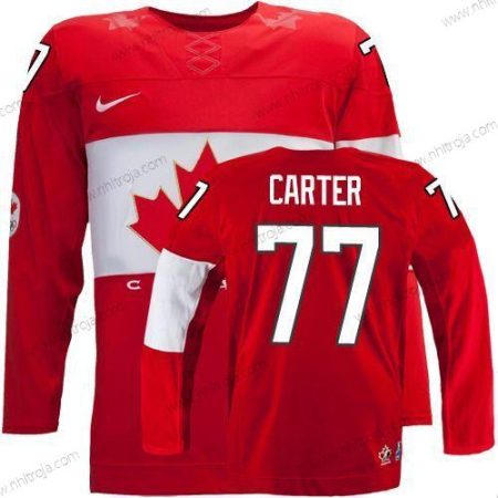 Nike Herrar 2014 Olympics Kanada #77 Jeff Carter Röd Tröjor