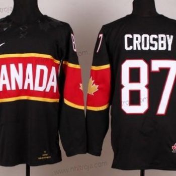 Nike Herrar 2014 Olympics Kanada #87 Sidney Crosby Svart Tröjor