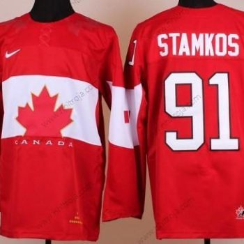 Nike Herrar 2014 Olympics Kanada #91 Steven Stamkos Röd Tröjor