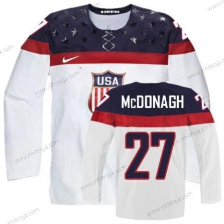 Nike Herrar 2014 Olympics USA #27 Ryan Mcdonagh Vit Tröjor