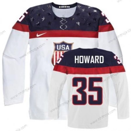 Nike Herrar 2014 Olympics USA #35 Jimmy Howard Vit Tröjor