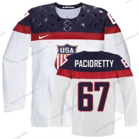 Nike Herrar 2014 Olympics USA #67 Max Pacioretty Vit Tröjor