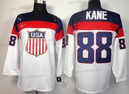 Nike Herrar 2014 Olympics USA #88 Patrick Kane Vit Tröjor