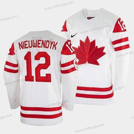 Nike Herrar Joe Nieuwendyk Kanada Hockey Vit 2022 Vinter Olympic #12 Salt Lake City Tröjor