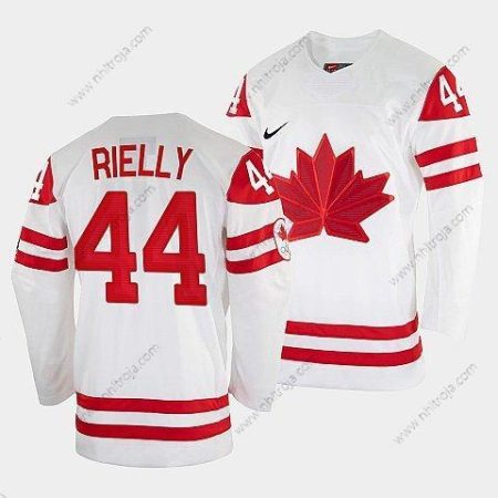 Nike Herrar Morgan Rielly Kanada Hockey Vit 2022 Beijing Vinter Olympic #44 Hemma Tröjor