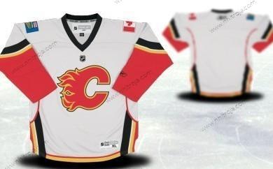 Ungdomen Calgary Flames Skräddarsydda Vit Tröjor