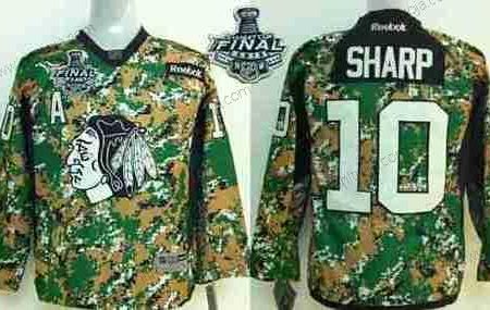 Ungdomen Chicago Blackhawks #10 Patrick Sharp 2015 Stanley Cup 2014 Camo Tröjor