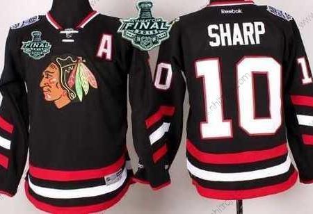 Ungdomen Chicago Blackhawks #10 Patrick Sharp 2015 Stanley Cup 2014 Stadium Series Svart Tröjor