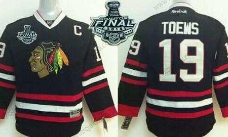 Ungdomen Chicago Blackhawks #19 Janathan Toews 2015 Stanley Cup Svart Tröjor