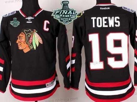 Ungdomen Chicago Blackhawks #19 Jonathan Toews 2015 Stanley Cup 2014 Stadium Series Svart Tröjor