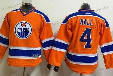 Ungdomen Edmonton Oilers #4 Taylor Hall 2015 Orange Tröjor