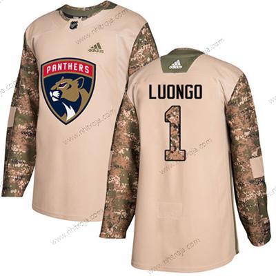 Ungdomen Florida Panthers #1 Roberto Luongo Camo Autentisk 2017 Veterans Day Stitched NHL Tröjor