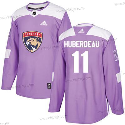 Ungdomen Florida Panthers #11 Jonathan Huberdeau Lila Autentisk Bekämpar cancer Stitched NHL Tröjor