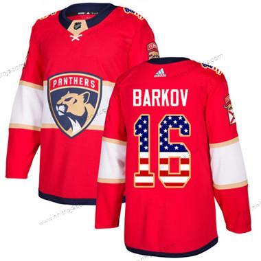 Ungdomen Florida Panthers #16 Aleksander Barkov Röd Autentisk USA Flag Stitched NHL Hemma Tröjor