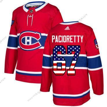 Ungdomen Montreal Canadiens #67 Max Pacioretty Röd Autentisk USA Flag Stitched NHL Hemma Tröjor